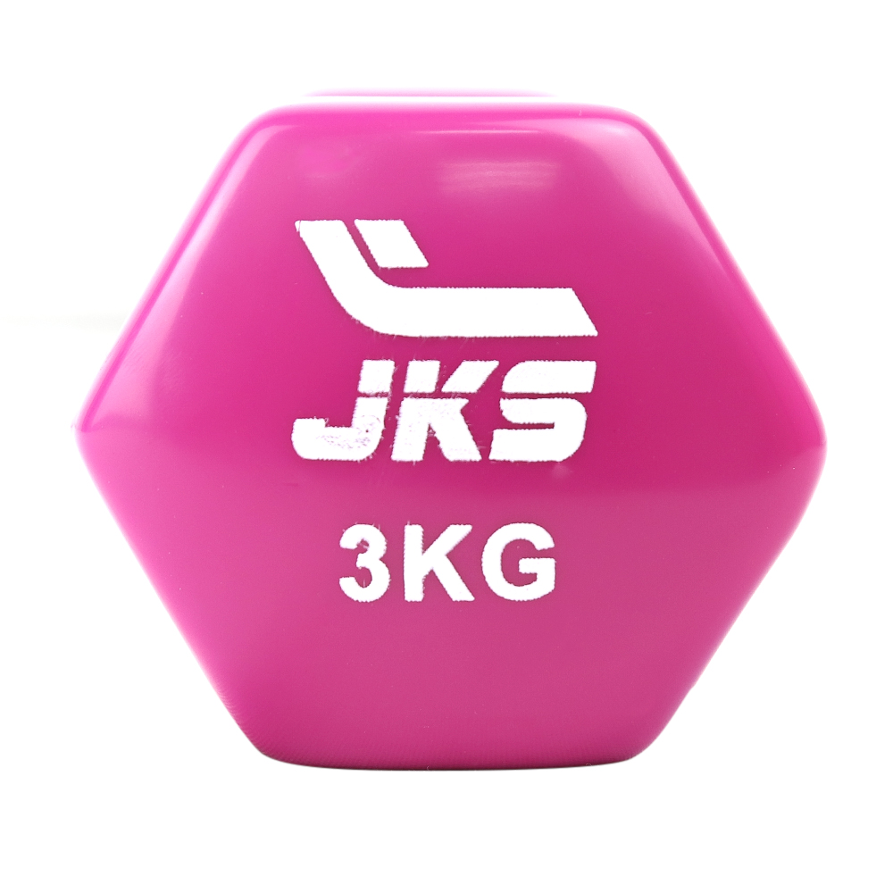 vinyl dipping hex dumbbell 3 kg