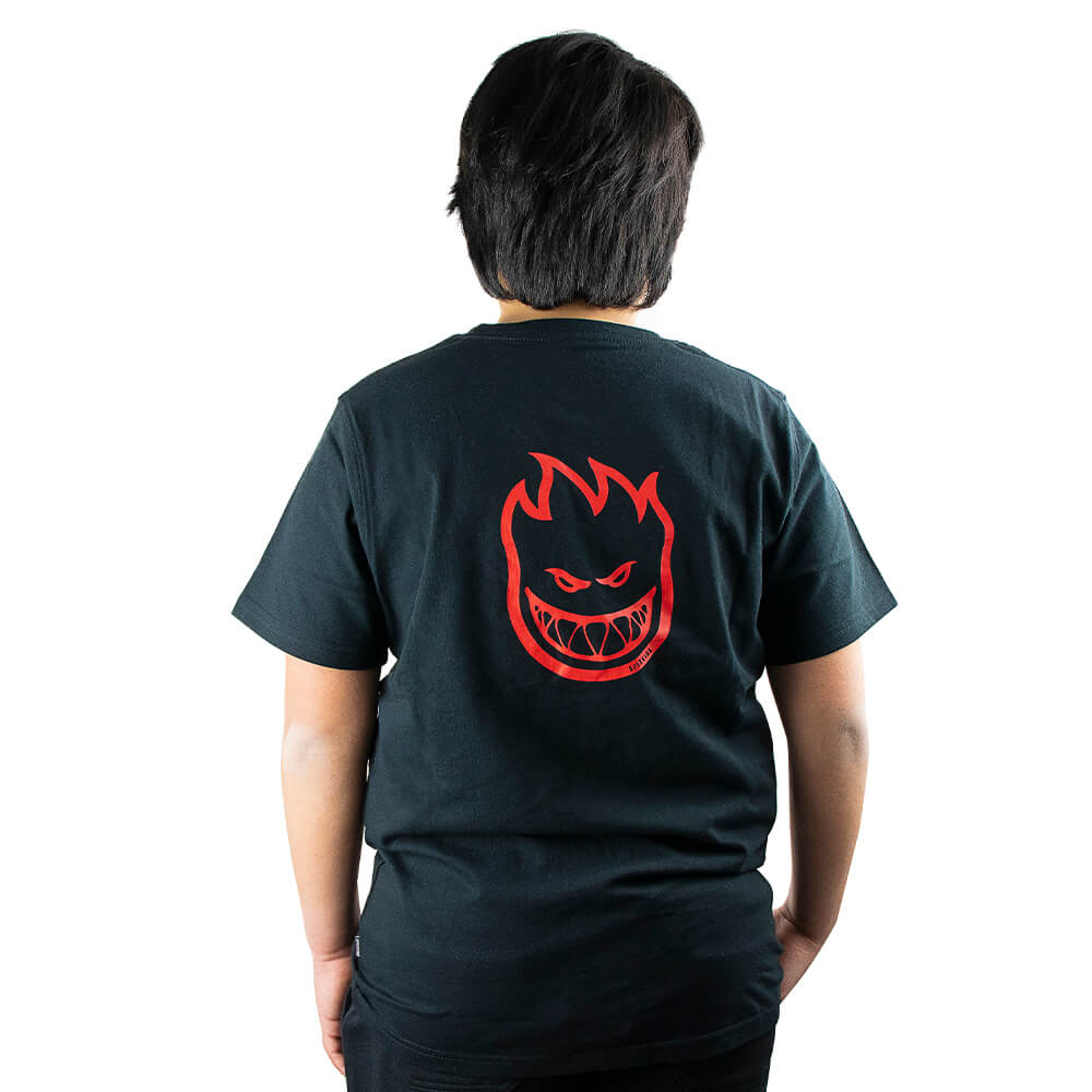POLERA MANGA CORTA NIÑO JUVENIL SPITFIRE BIGHEAD SFW NEGRA