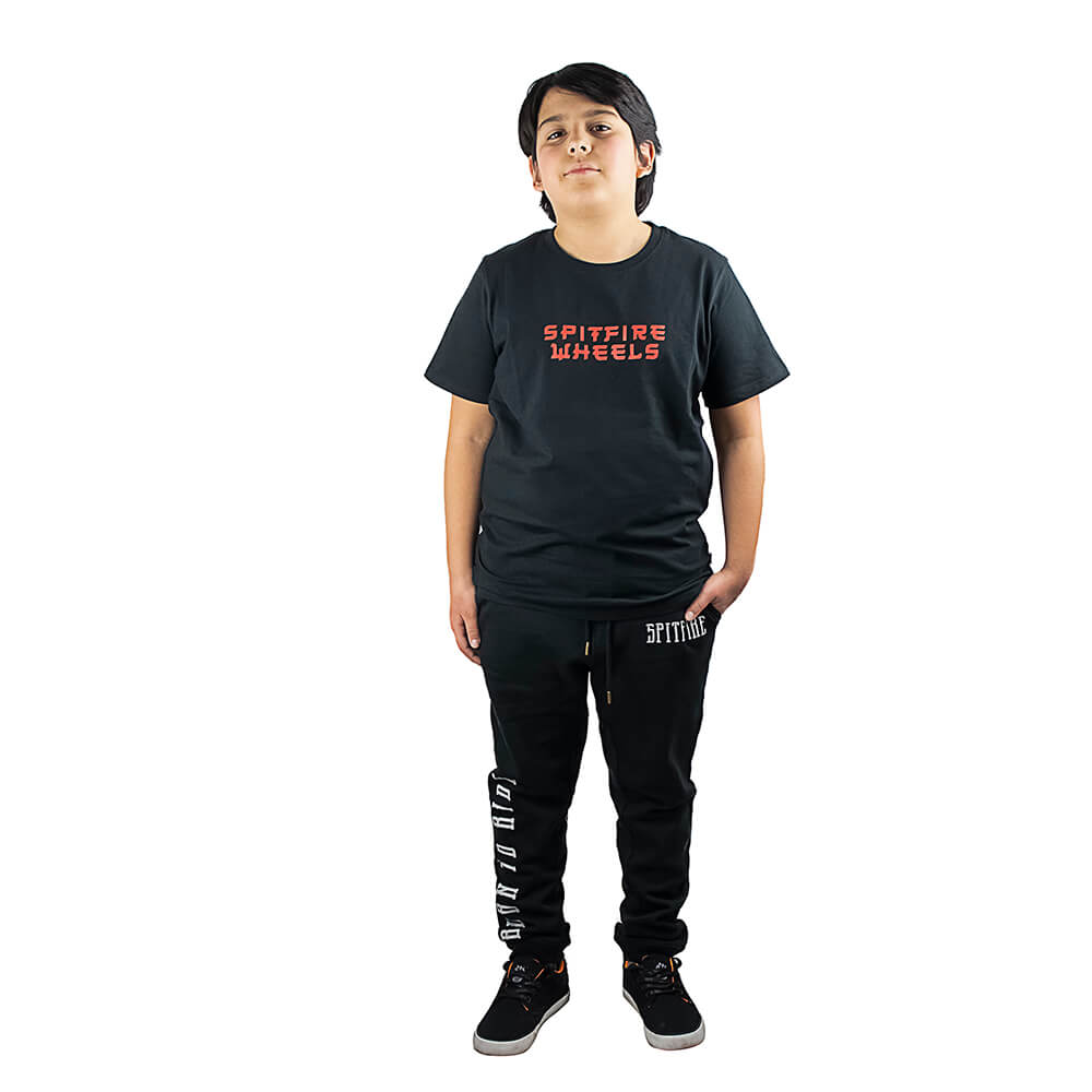 POLERA MANGA CORTA NIÑO JUVENIL SPITFIRE BIGHEAD SFW NEGRA