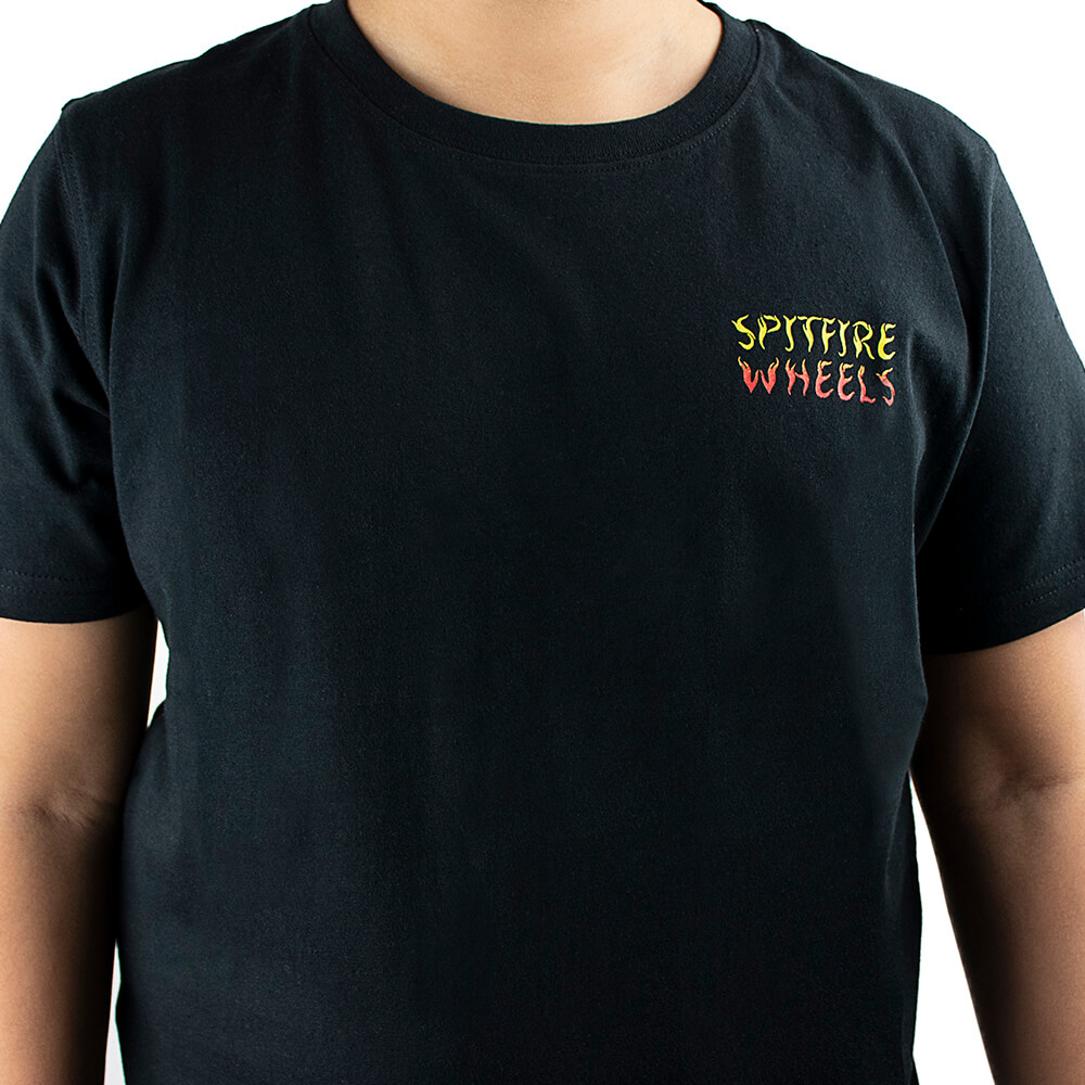 POLERA MANGA CORTA NIÑO JUVENIL SPITFIRE BIGHEAD SFW NEGRA