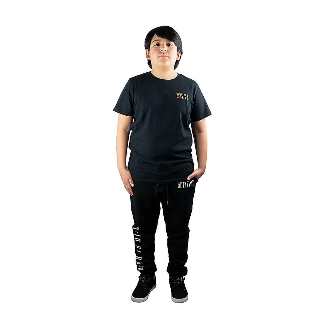 POLERA MANGA CORTA NIÑO JUVENIL SPITFIRE BIGHEAD SFW NEGRA