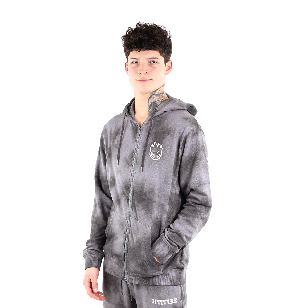 POLERON CANGURO CON CAPUCHA NEGRO COOL GRIS TIE DYE SPITFIRE HOMBRE STREET CULTURE SEASON