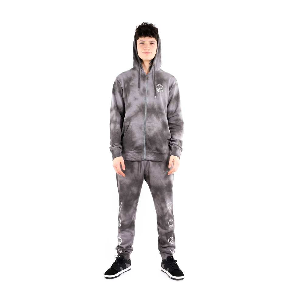 POLERON CANGURO CON CAPUCHA NEGRO COOL GRIS TIE DYE SPITFIRE HOMBRE STREET CULTURE SEASON