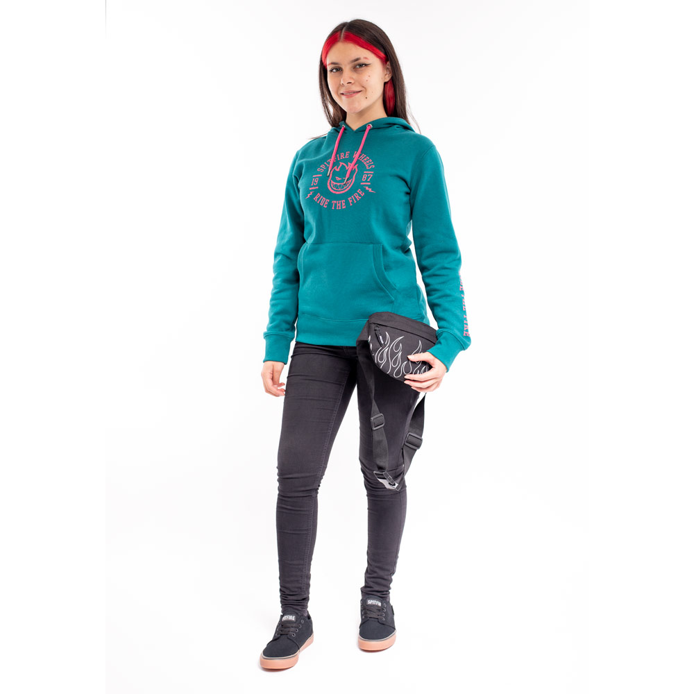 POLERON HOODIE MUJER SPITIFIRE TURQUESA