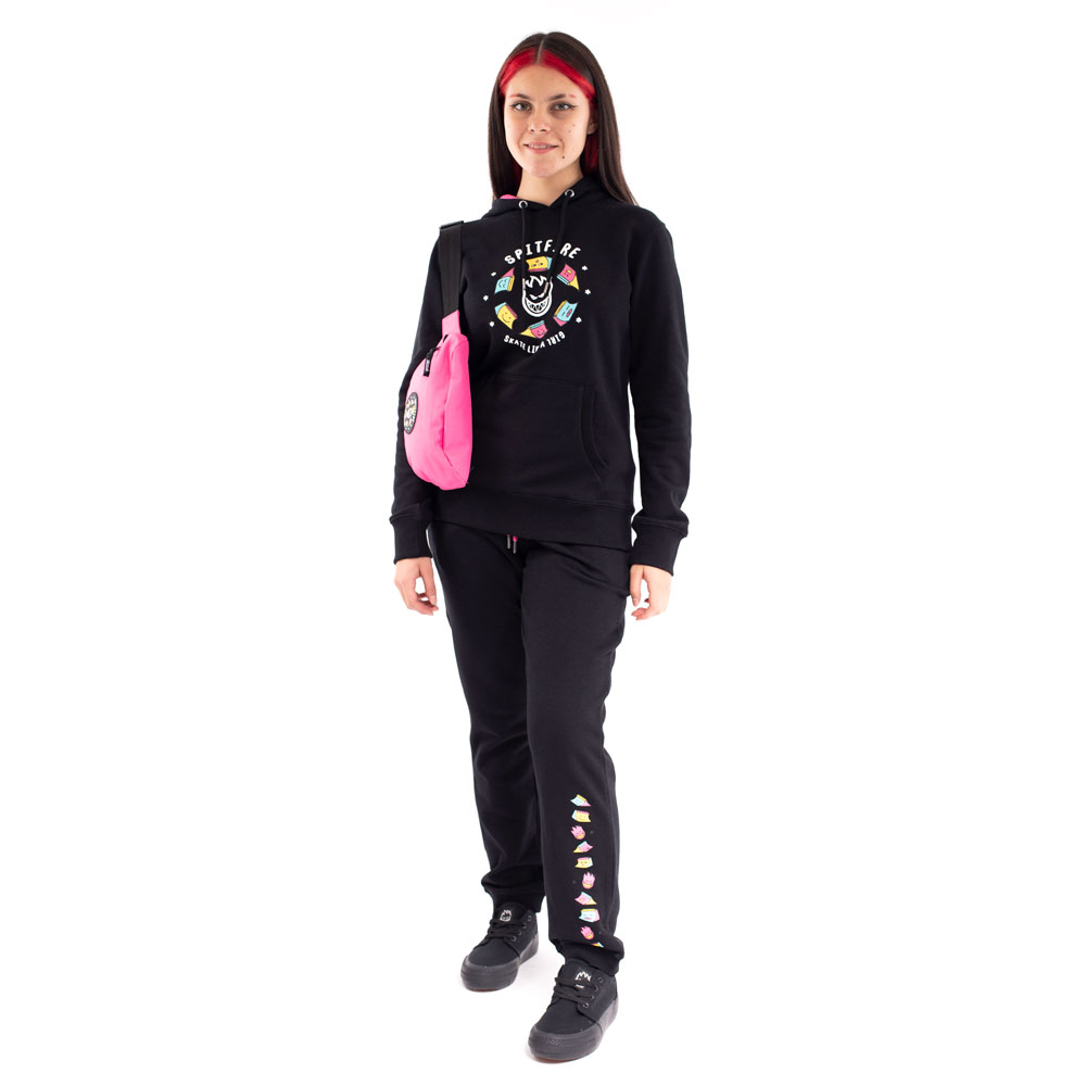 POLERON HOODIE MUJER SPITIFIRE NEGRO