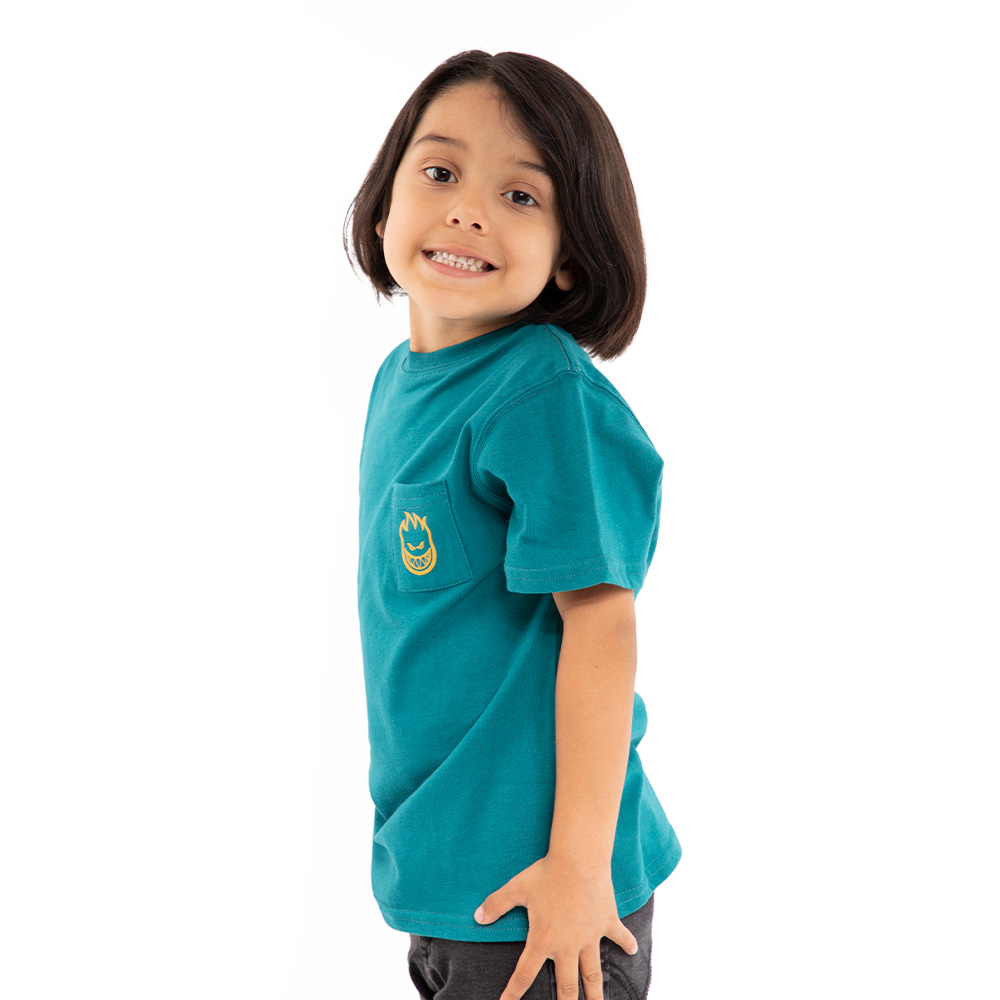 POLERA MANGA CORTA HOMBRE INFANTIL SPITFIRE AZUL