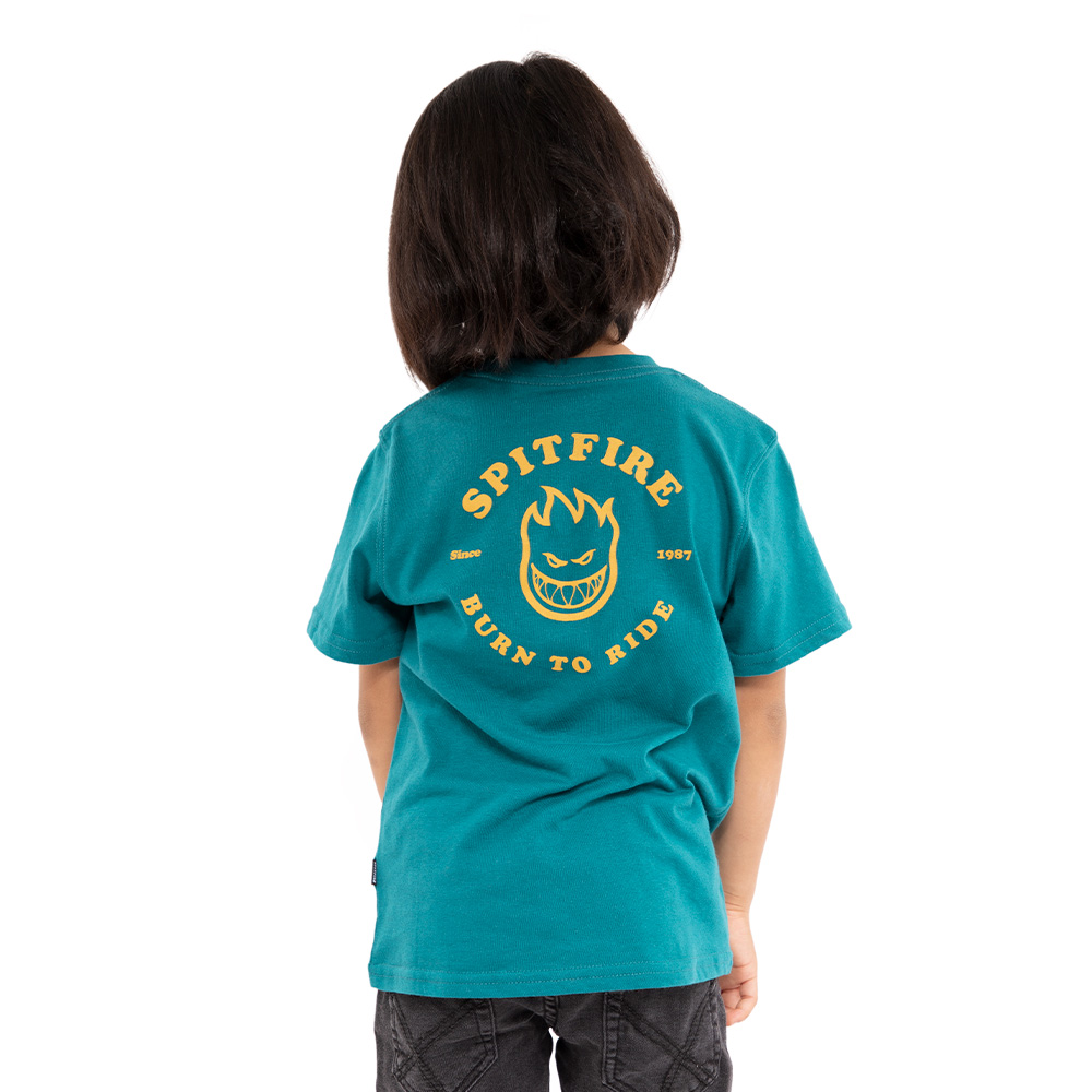 POLERA MANGA CORTA HOMBRE INFANTIL SPITFIRE AZUL