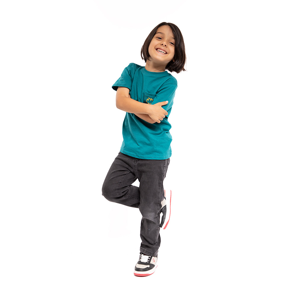 POLERA MANGA CORTA HOMBRE INFANTIL SPITFIRE AZUL