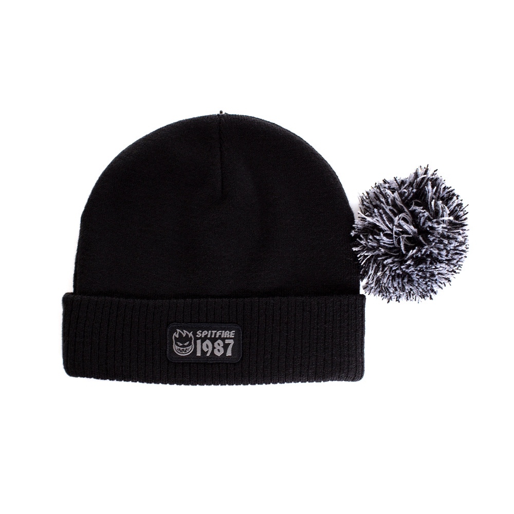 GORRO LANA HOMBRE SPIRFIRE POMPON NEGRO