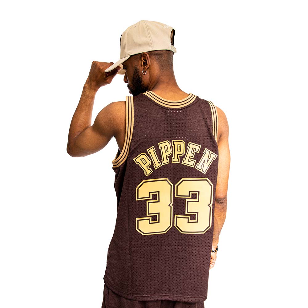 NBA LUX BROWN SWINGMAN JERSEY BULLS 1997 SCOTTIE PIPPEN