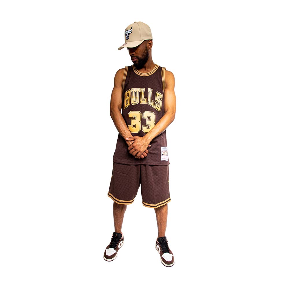 NBA LUX BROWN SWINGMAN JERSEY BULLS 1997 SCOTTIE PIPPEN