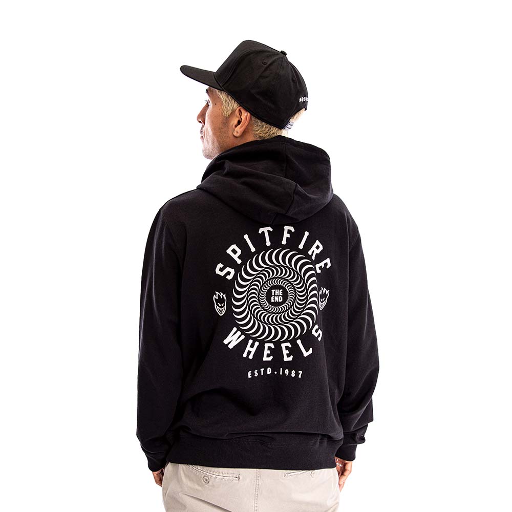 POLERON HOODIE SPITFIRE HOMBRE NEGRO