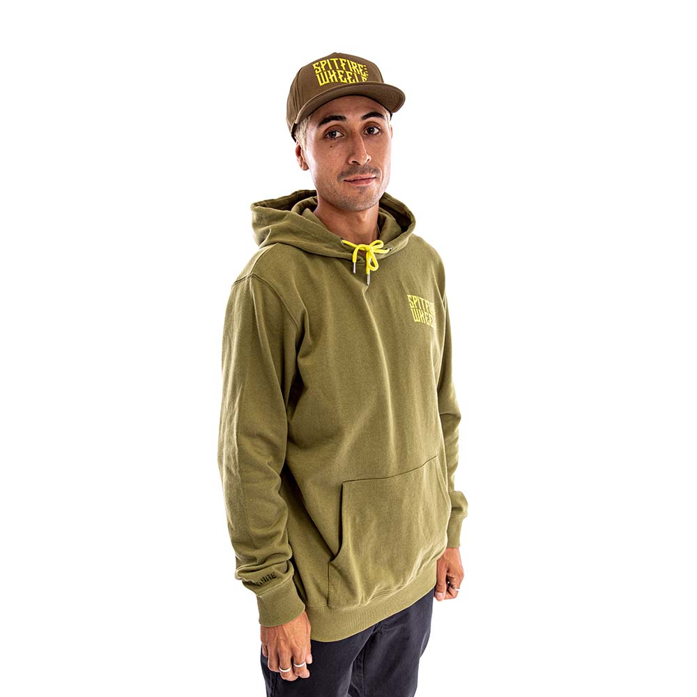 POLERON HOODIE SPITFIRE HOMBRE VERDE OSCURO