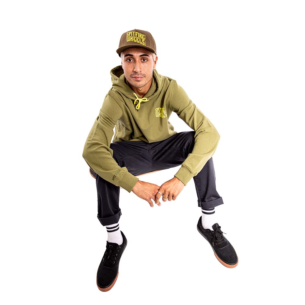 POLERON HOODIE SPITFIRE HOMBRE VERDE OSCURO