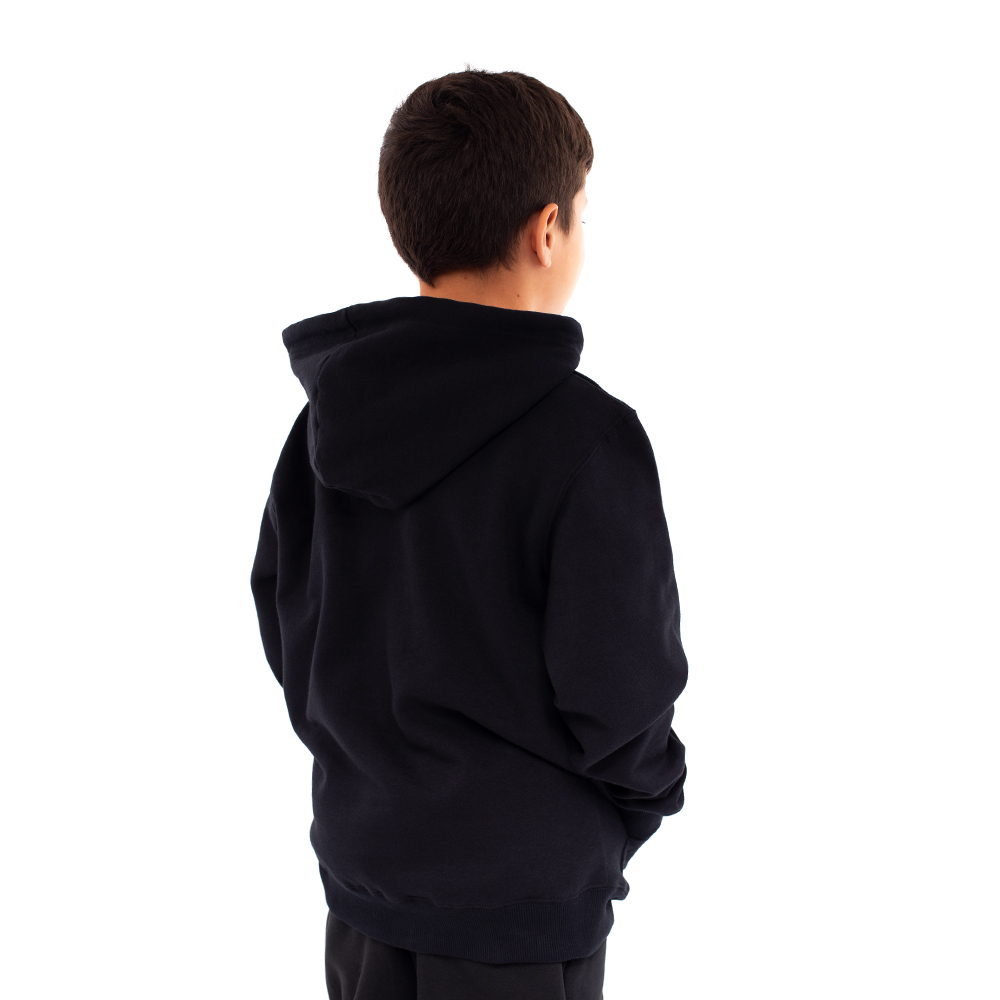 Poleron canguro con capucha de niño spitfire long fit fire negro