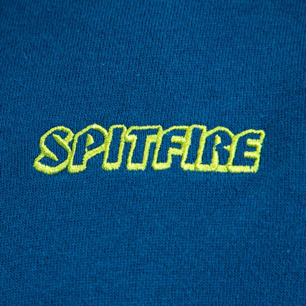 Poleron Full Zipper Spitfire Big Head Hombre Azul