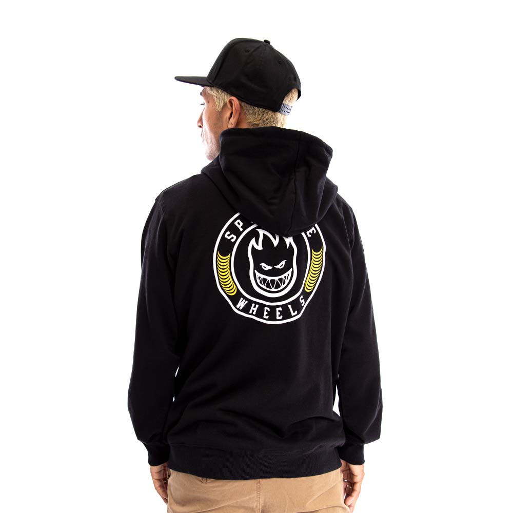 Poleron Full Zipper Spitfire Wheels Hombre Negro