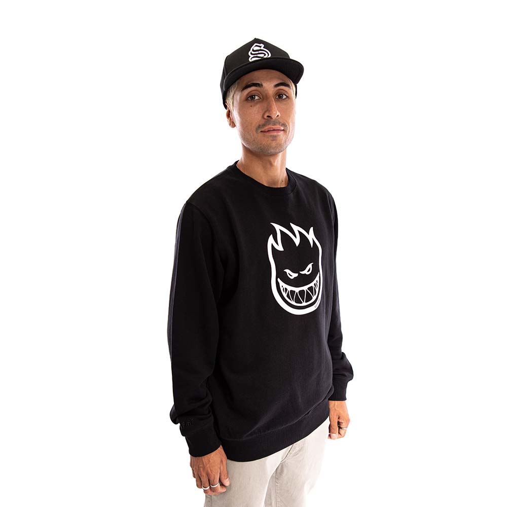 Poleron Crew Spitfire Bighead Hombre Negro