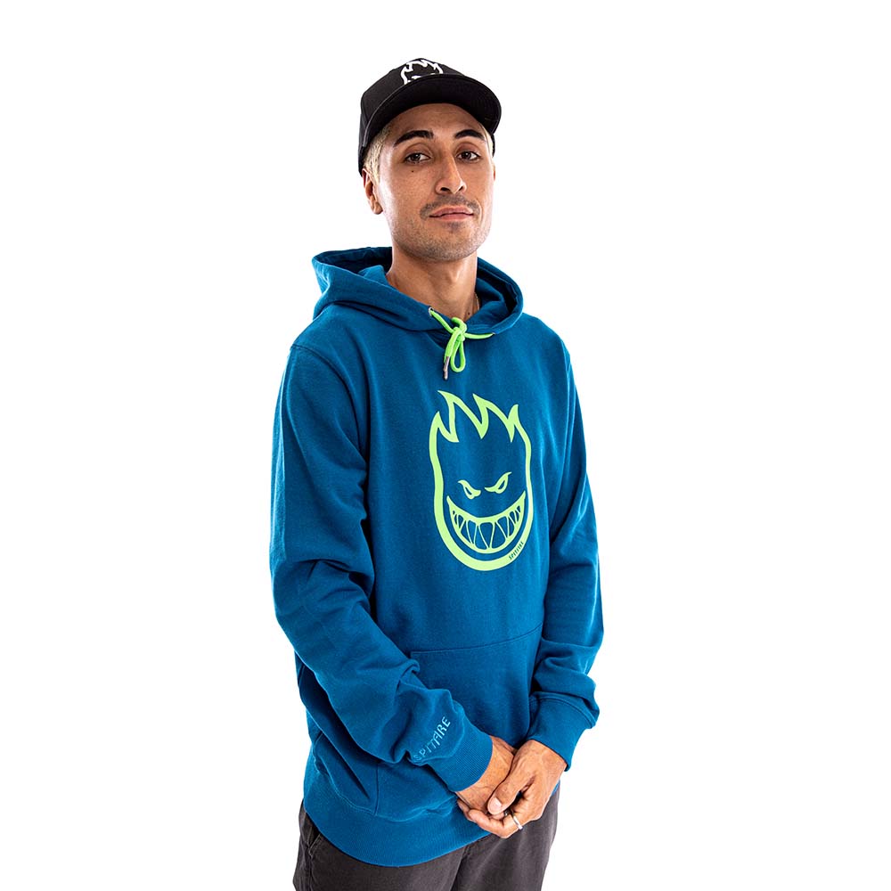 Poleron Hoodie Canguro Spitfire Hombre Azul