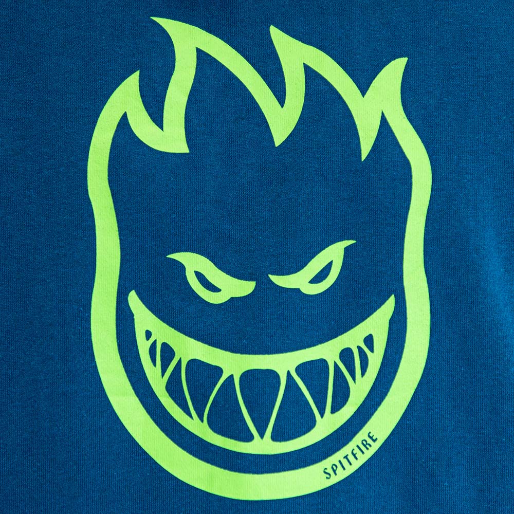 Poleron Hoodie Canguro Spitfire Hombre Azul