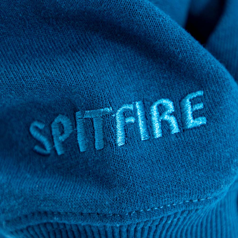 Poleron Hoodie Canguro Spitfire Hombre Azul