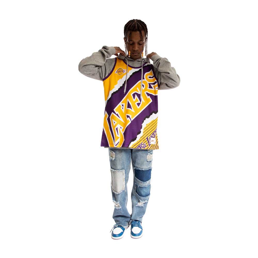 Tank Top Nba Jumbotron 2.0 Mesh Tank Hardwood Classics Loslak Original Team Colors Mitchell And Ness