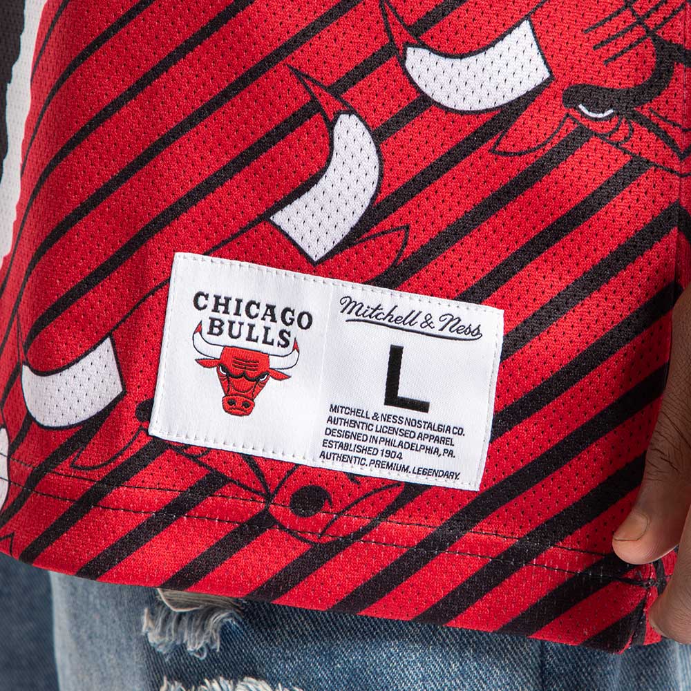 Tank Top Nba Jumbotron 2.0 Mesh Tank Hardwood Classics Chicago Bulls Original Team Colors Mitchell And Ness