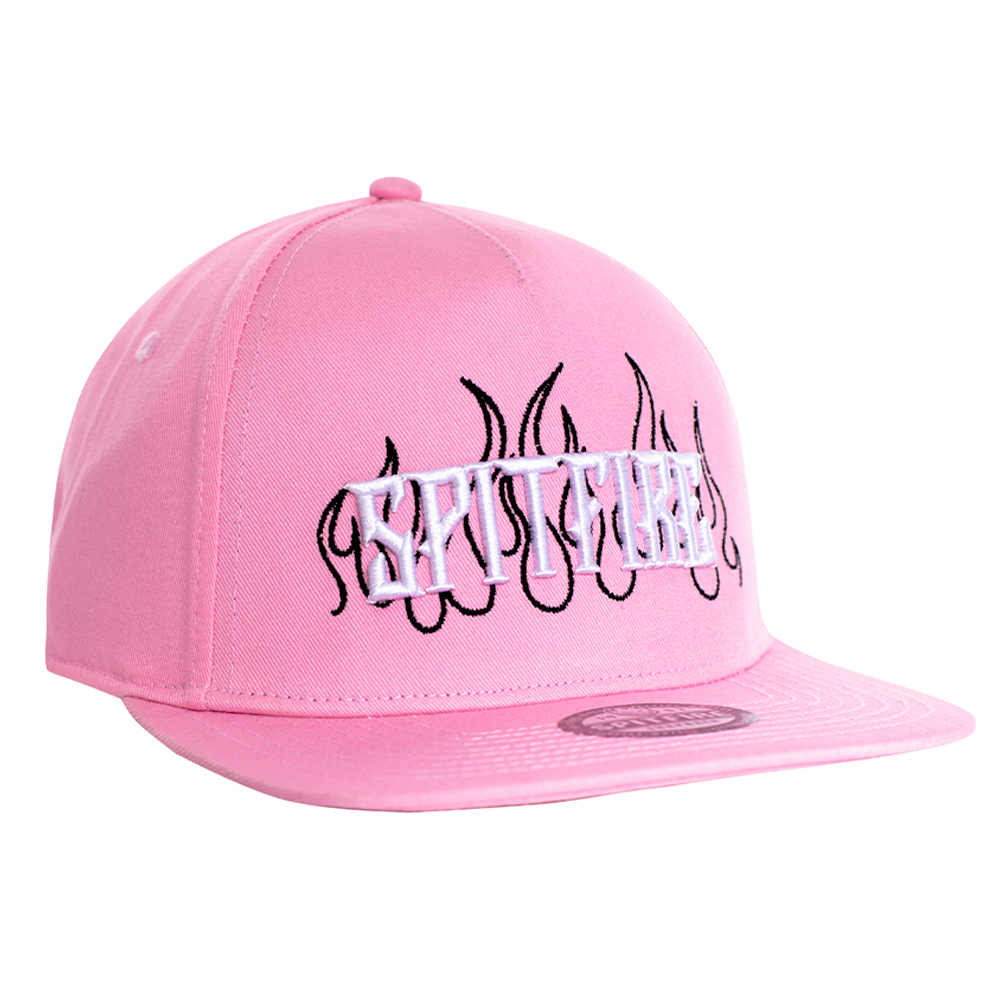 Gorro snapback spitfire black fire rosa