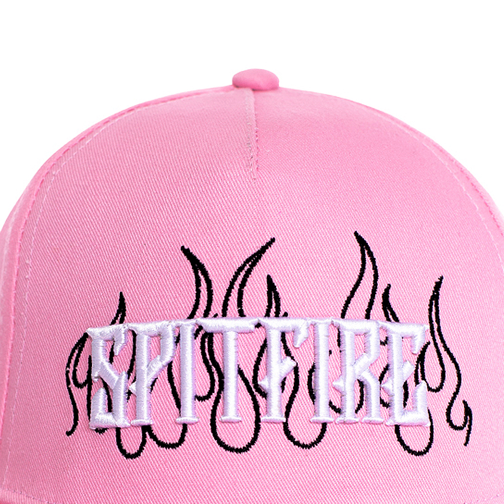 Gorro snapback spitfire black fire rosa