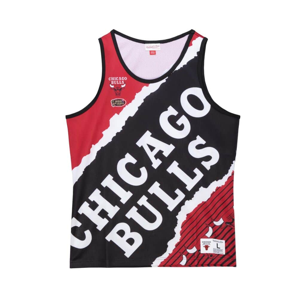Tank Top Nba Jumbotron 2.0 Mesh Tank Hardwood Classics Chicago Bulls Original Team Colors Mitchell And Ness