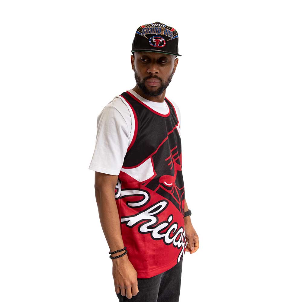 Tank Top Nba Big Face Fashion Tank 5.0 Hardwood Classics Chicago Bulls Black Mitchell And Ness
