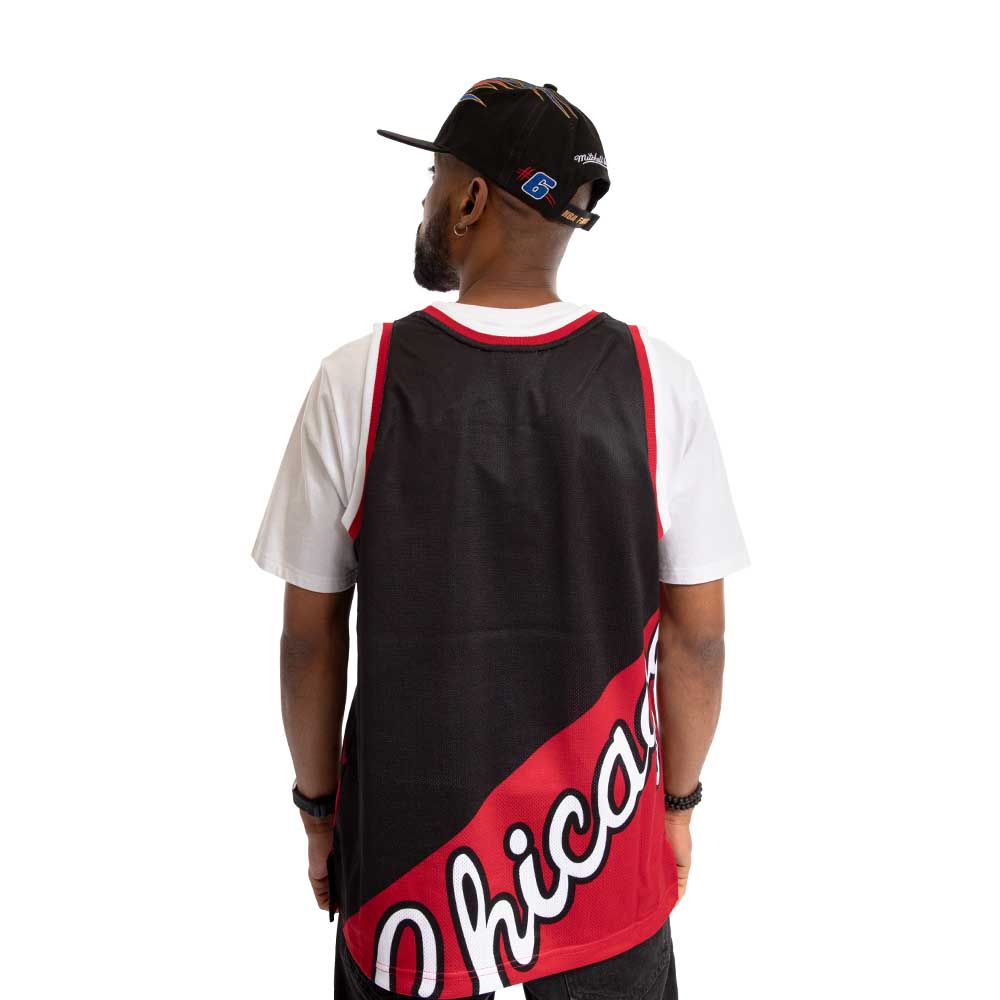 Tank Top Nba Big Face Fashion Tank 5.0 Hardwood Classics Chicago Bulls Black Mitchell And Ness