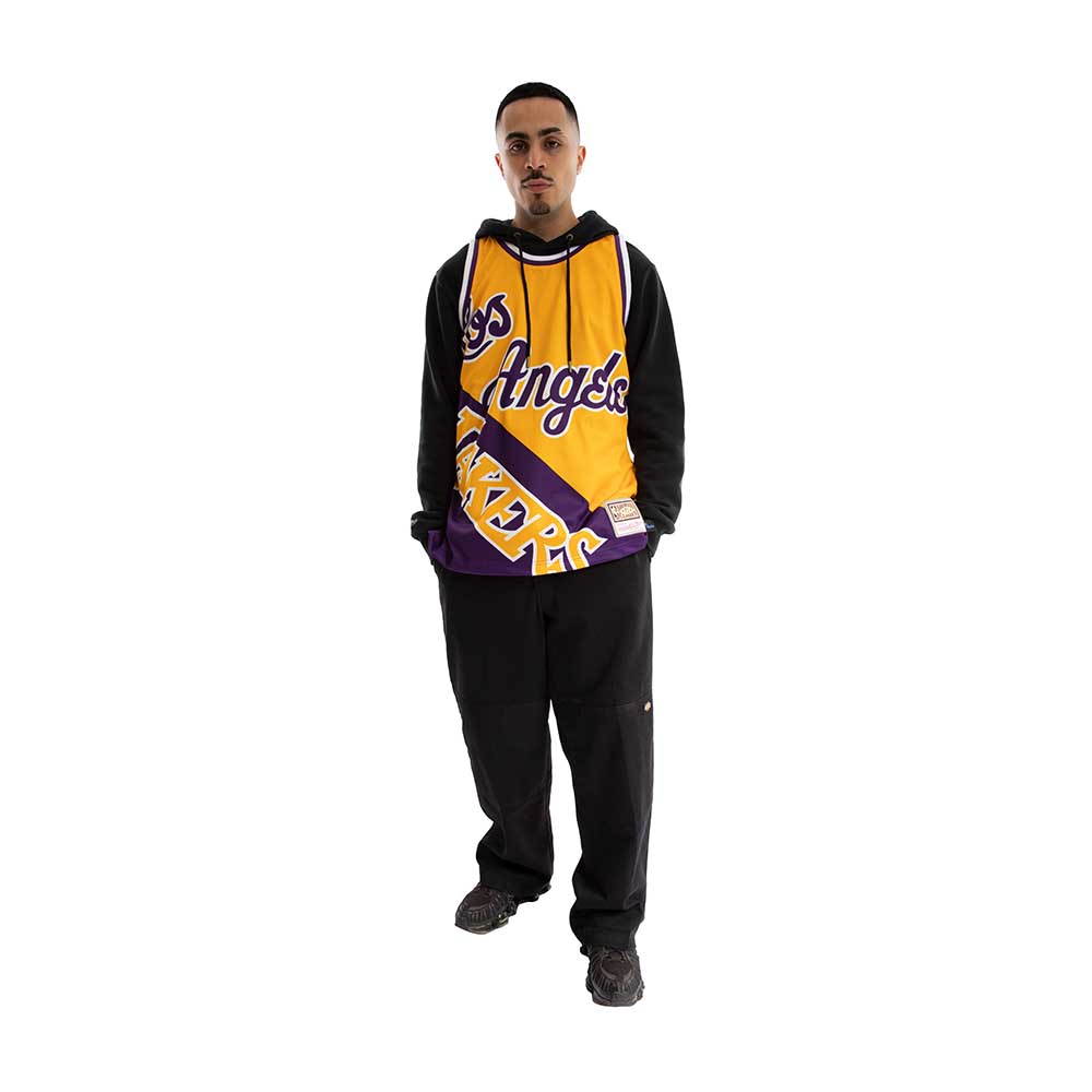 Tank Top Nba Big Face Fashion Tank 5.0 Hardwood Classics Loslak Yellow Mitchell And Ness