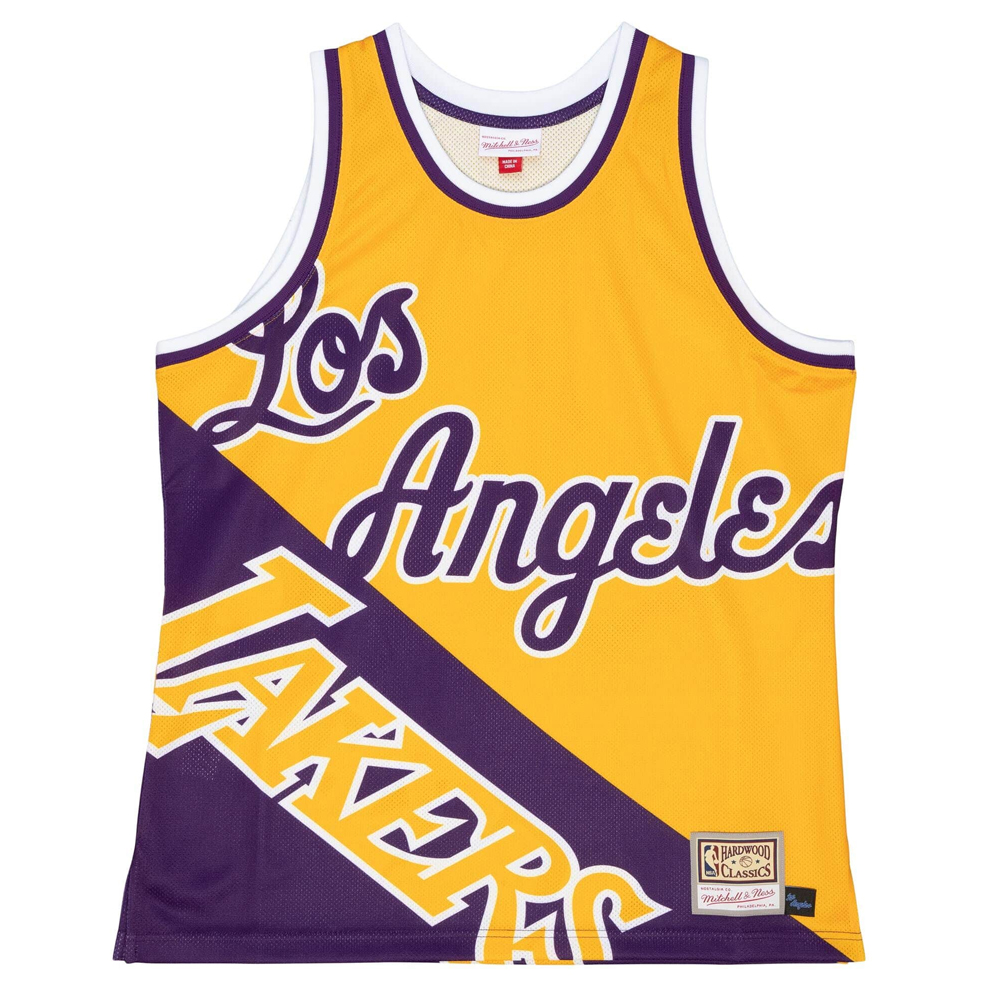 Tank Top Nba Big Face Fashion Tank 5.0 Hardwood Classics Loslak Yellow Mitchell And Ness