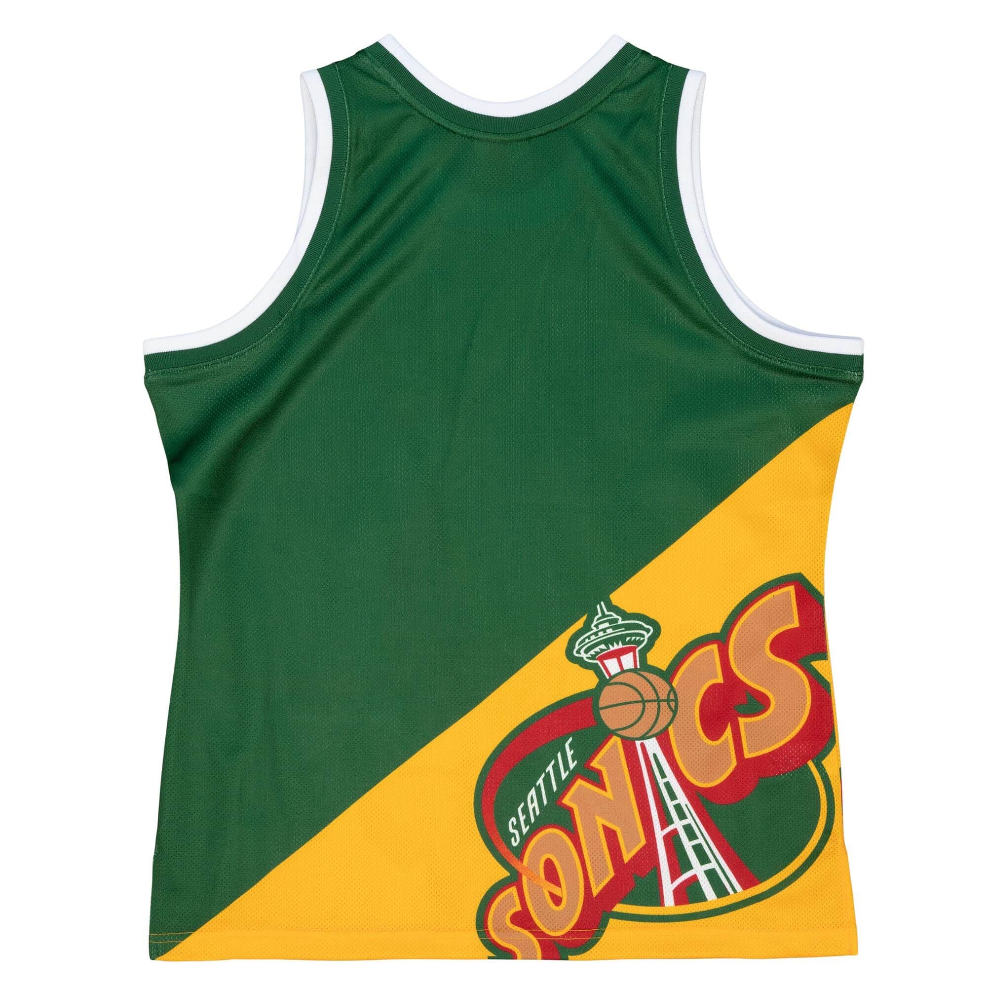 Tank Top Nba Big Face Fashion Tank 5.0 Hardwood Classics Seattle Supersonics Green Mitchell And Ness