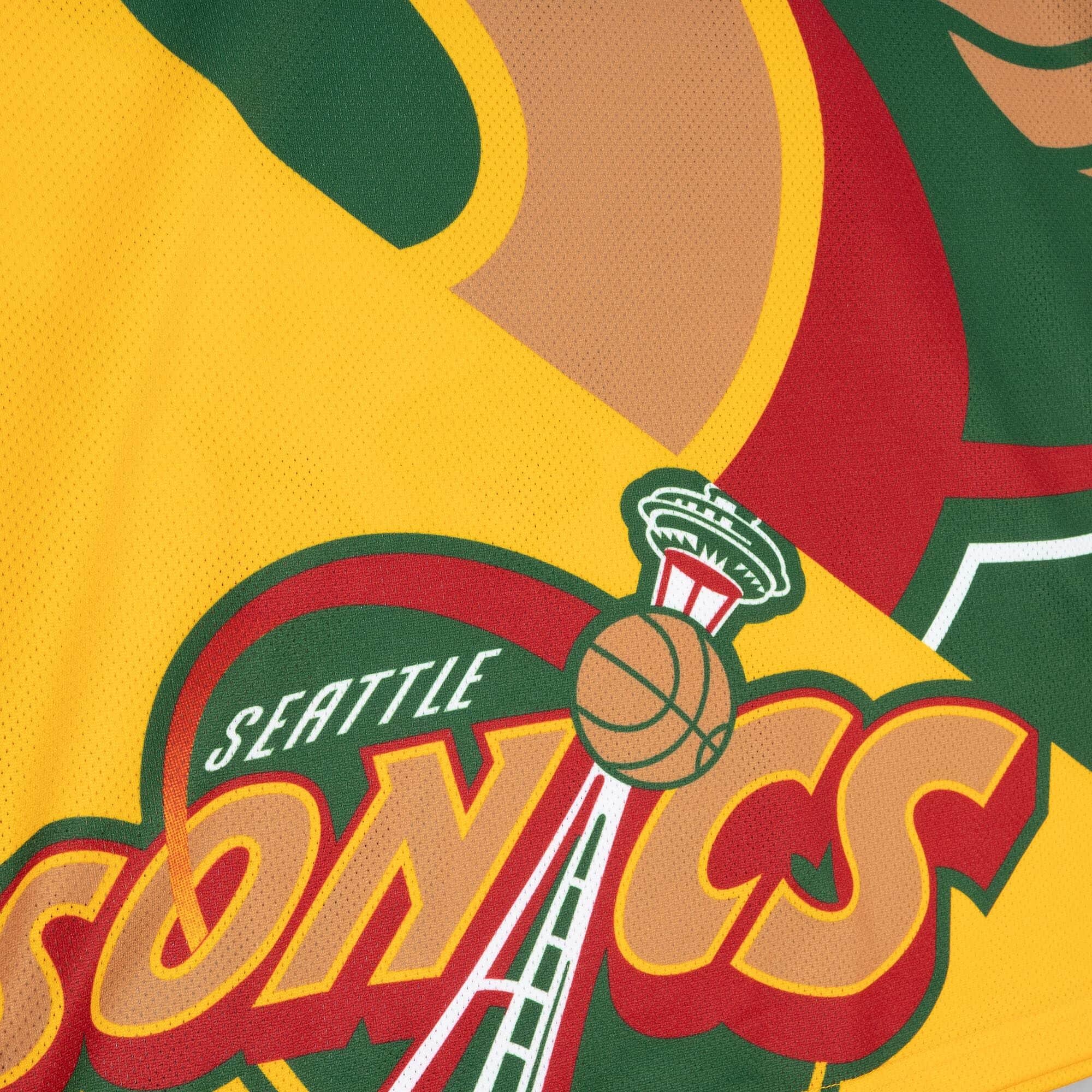Tank Top Nba Big Face Fashion Tank 5.0 Hardwood Classics Seattle Supersonics Green Mitchell And Ness