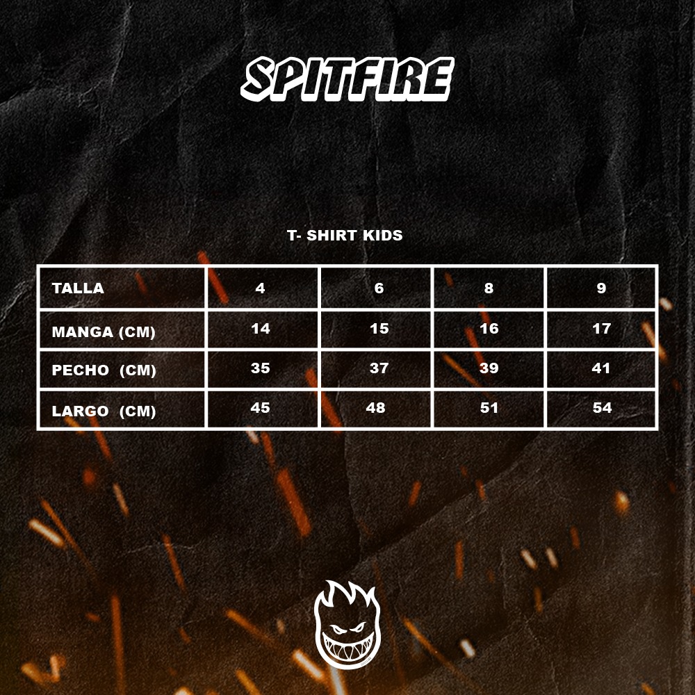 Polera manga corta spitfire kids tye dye ab street culture season