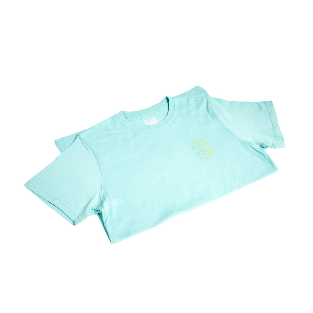 Polera Manga Corta De Niño Spitfire Skate Like A Girl Gradiente Rosado Turquesa
