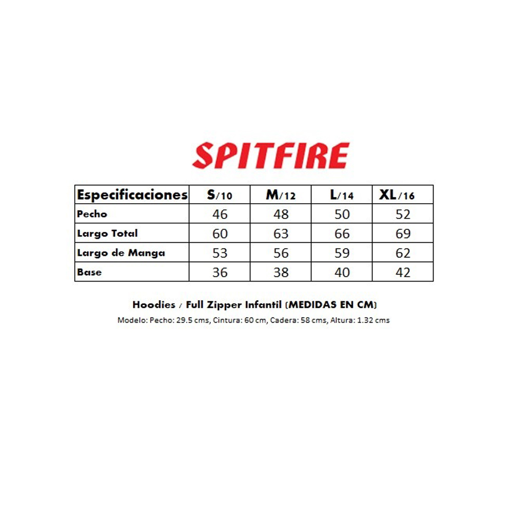 Polerón con cierre y capucha de niño spitfire stripe to burn negro