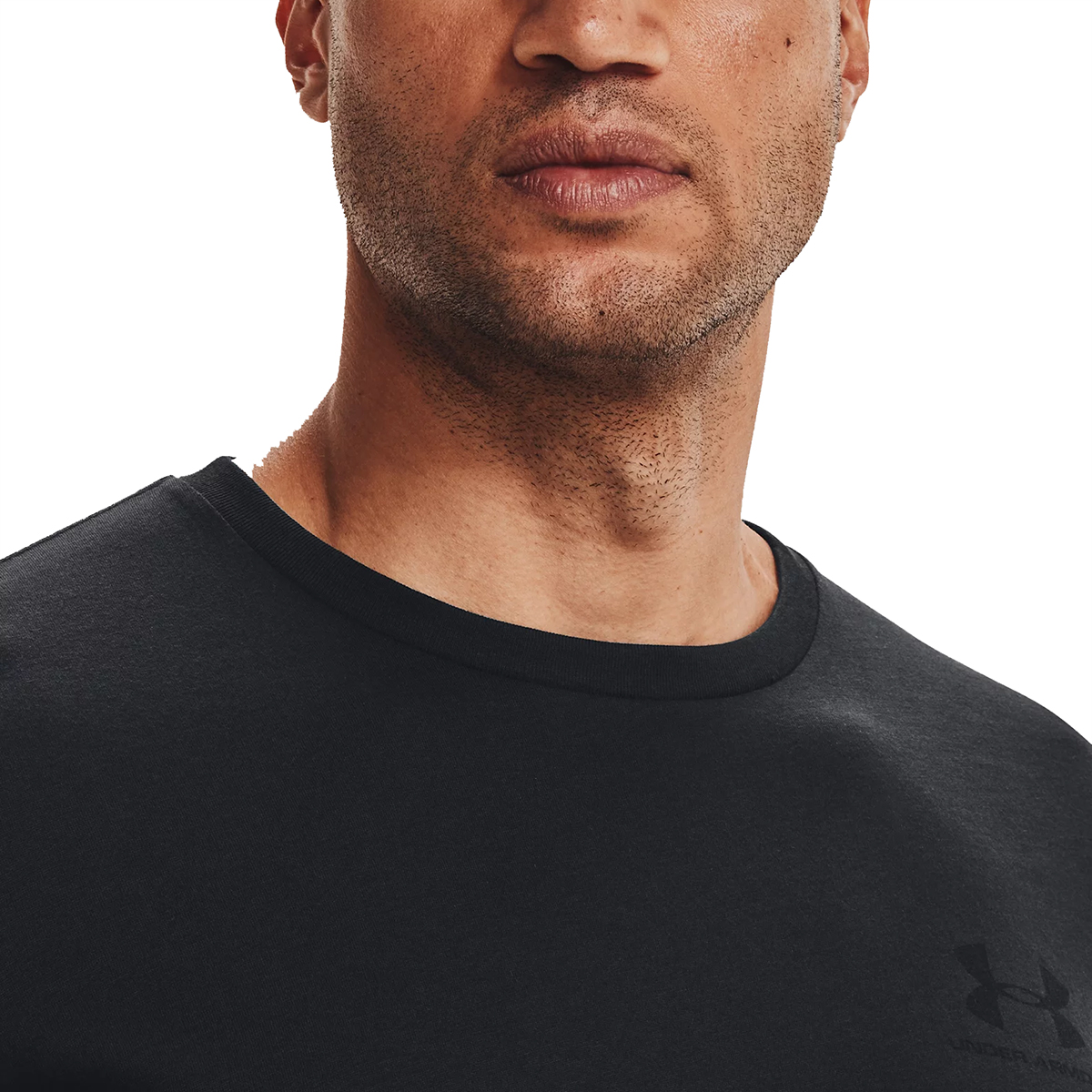 Polera Sportstyle Left Chest Hombre Negro Under Armour