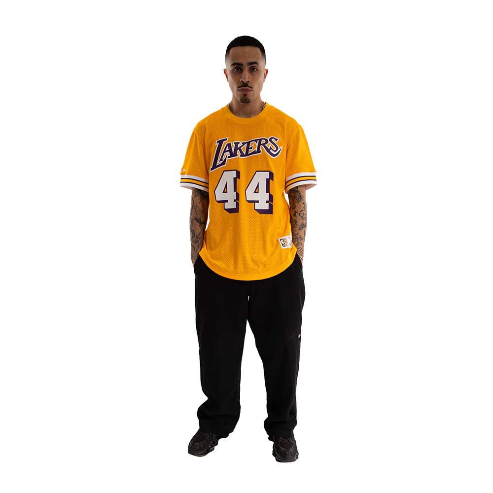Crewneck Nba Name &amp; Number Los Angeles Lakers Jerry West 72 Mitchell And Ness