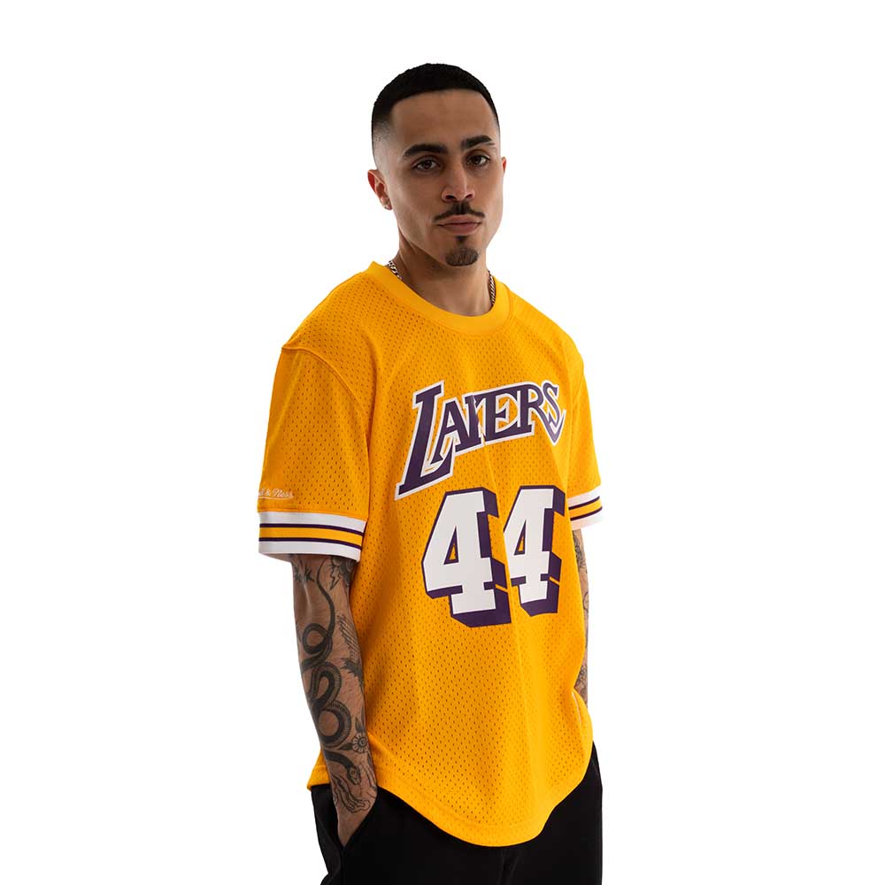 Crewneck Nba Name &amp; Number Los Angeles Lakers Jerry West 72 Mitchell And Ness