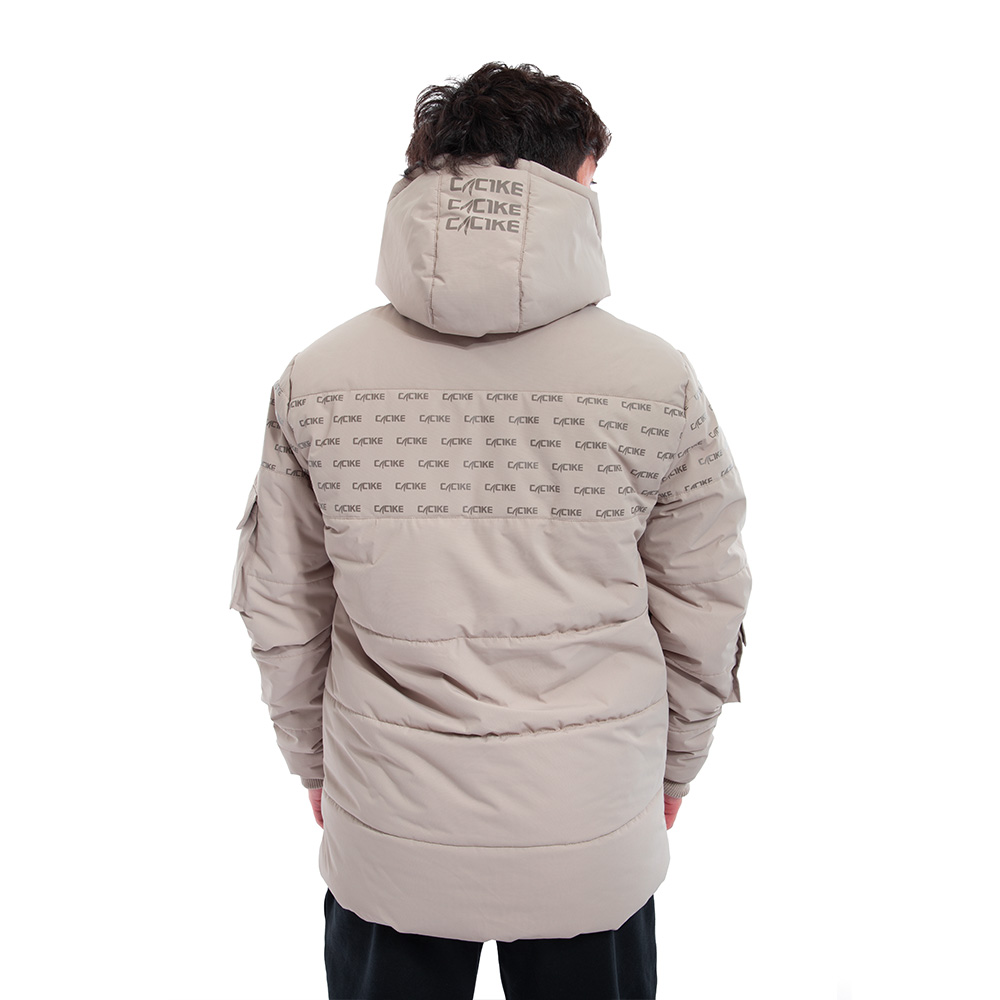 Parka Cac1ke Manga Larga Beige