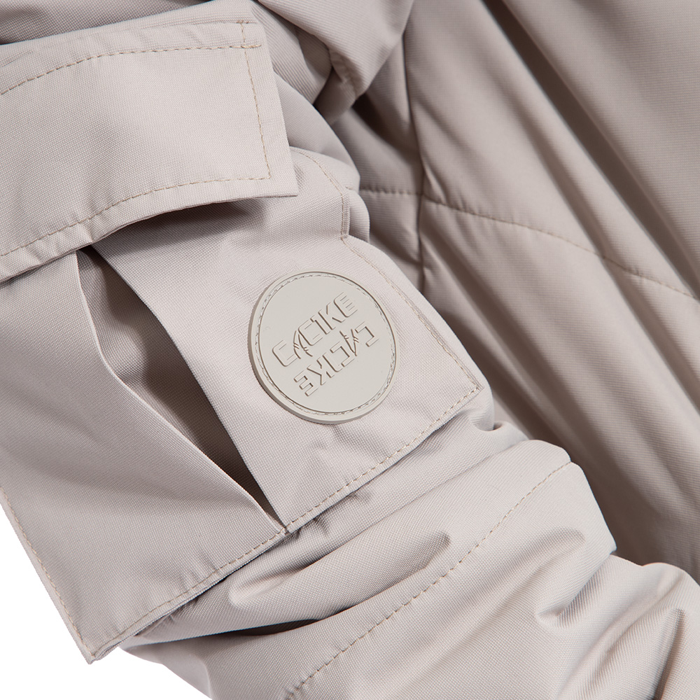 Parka Cac1ke Manga Larga Beige