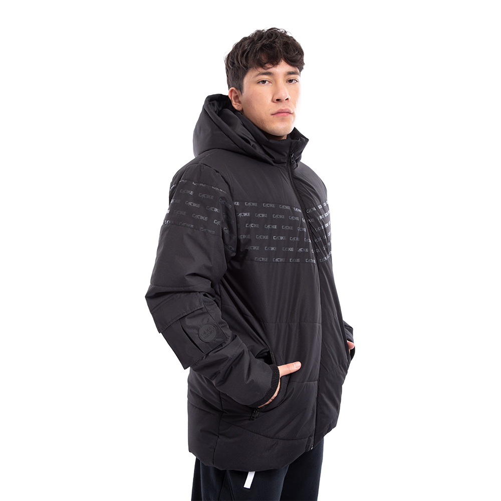 Parka Cac1ke Manga Larga Negro