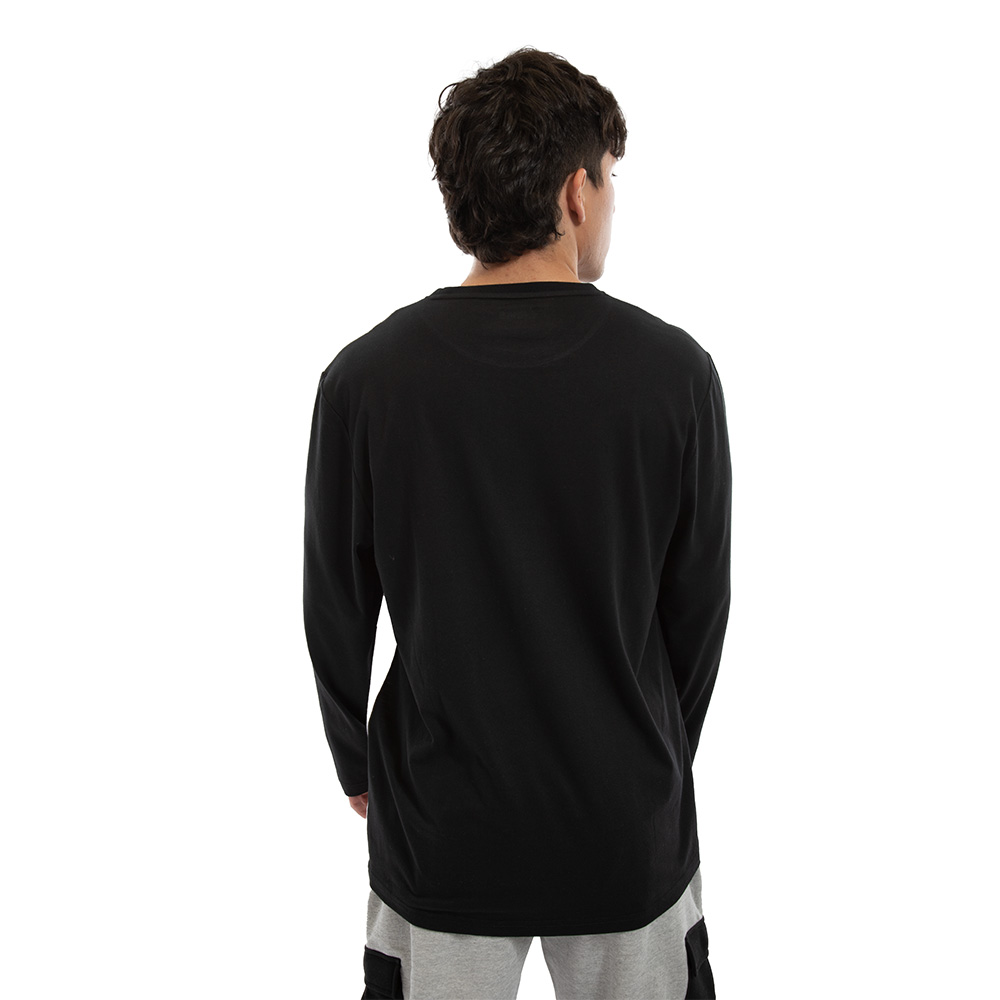 Polera Cac1ke Manga Larga Negro Blanco
