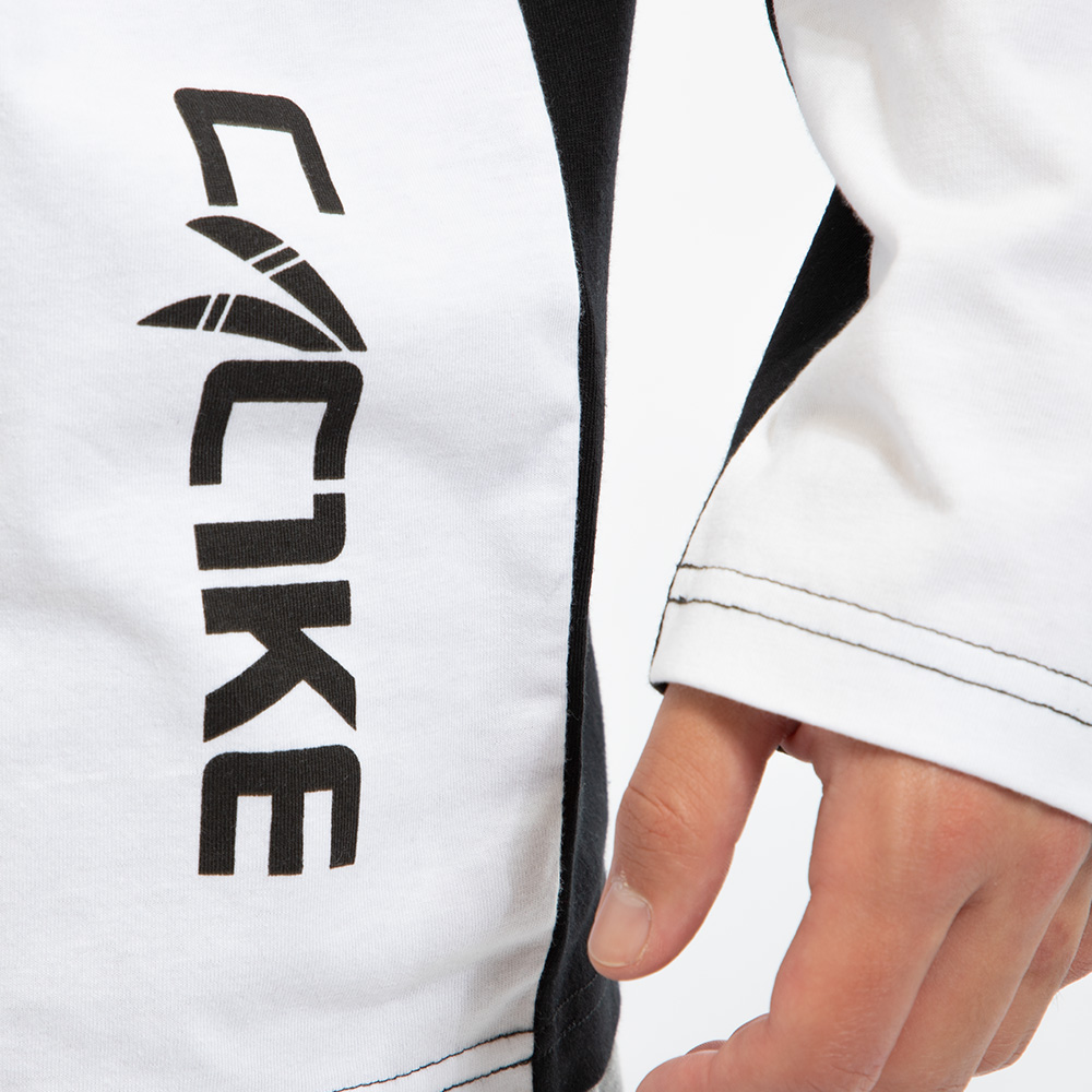 Polera Cac1ke Manga Larga Negro Blanco
