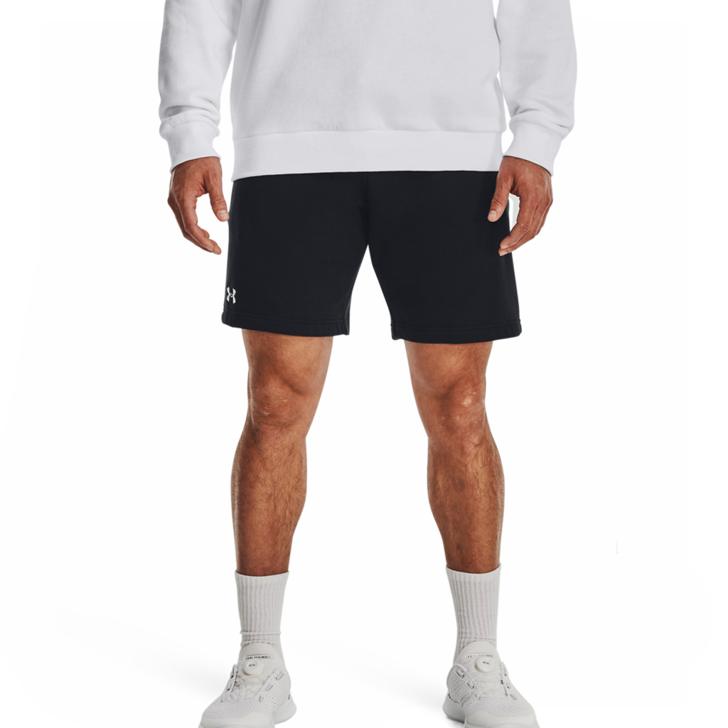 Short Rival Fleece Hombre Negro Under Armour