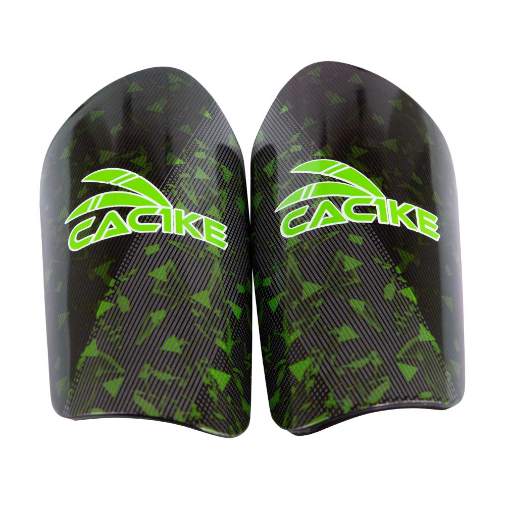 CANILLERAS DE FUTBOL CAC1KE LOGO NEGRO-VERDE