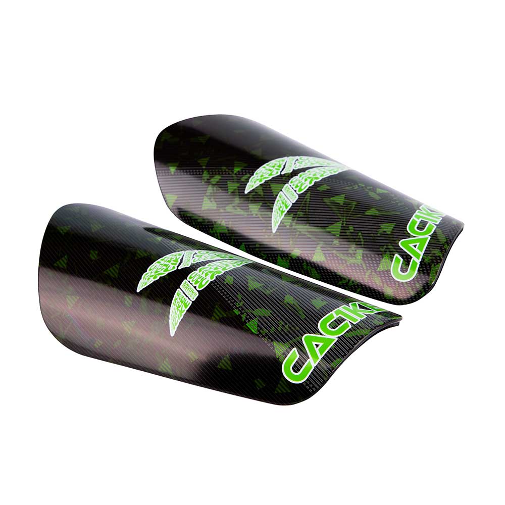 CANILLERAS DE FUTBOL CAC1KE PLUMA NEGRO-VERDE
